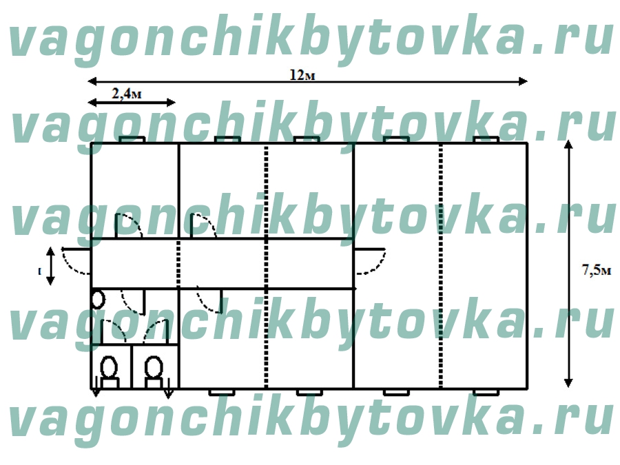 Санпропускник модульный из металлических БК